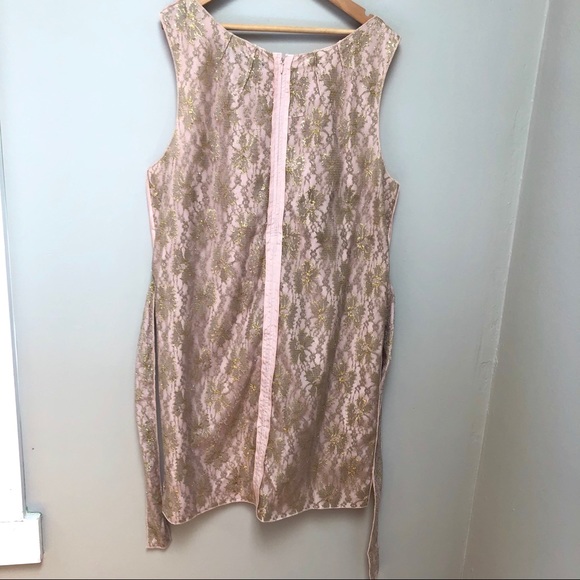 Ark & Co Light pink Gold Lace Dress - Picture 3 of 13
